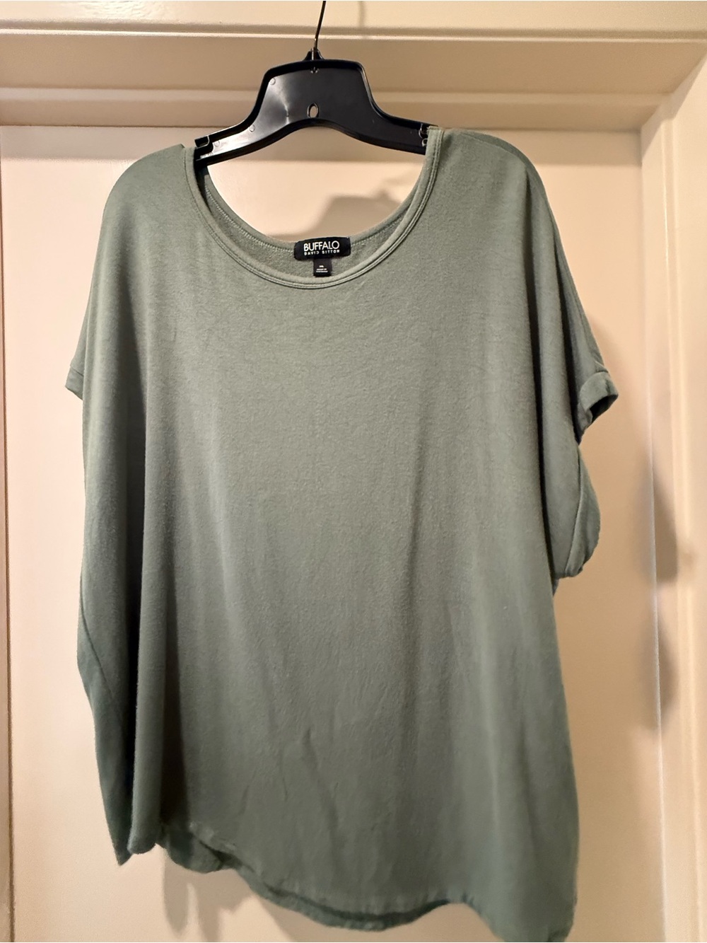 Buffalo David Bitton Sage Green Relaxed Short-Sleeve Tee